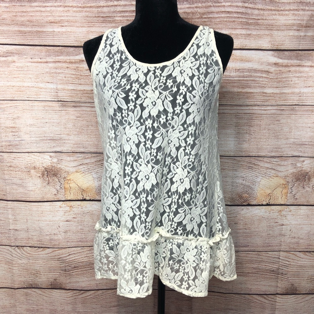 Criss Cross Lace Tank Top